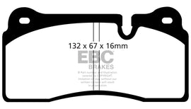 EBC 98-99 Lamborghini Diablo 5.7L Sv Pastillas de freno delanteras Bluestuff
