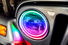 Cargar imagen en el visor de la galería, Oracle Jeep Wrangler TJ 97-06 LED Waterproof Halo Kit - ColorSHIFT SEE WARRANTY