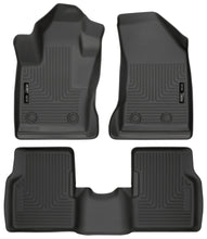 Cargar imagen en el visor de la galería, Husky Liners 2017 Jeep Compass Weatherbeater Revestimientos negros para el piso del asiento delantero y segundo