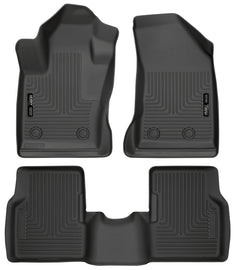 Husky Liners 2017 Jeep Compass Weatherbeater Revestimientos negros para el piso del asiento delantero y segundo