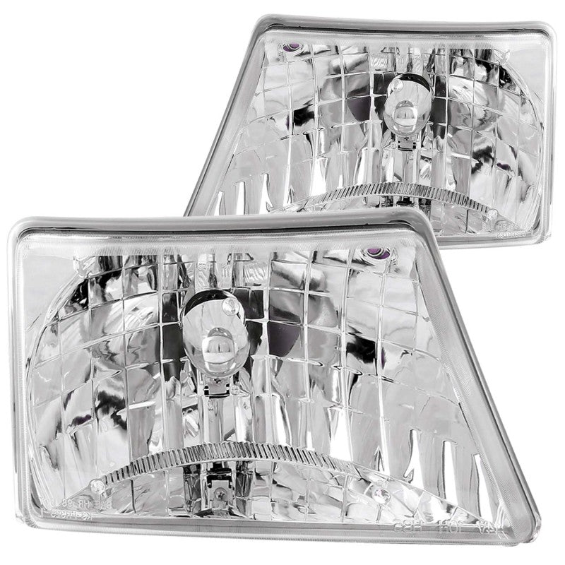 ANZO 1998-2000 Ford Ranger Crystal Faros delanteros cromados