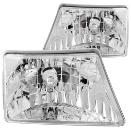 ANZO 1998-2000 Ford Ranger Crystal Faros delanteros cromados