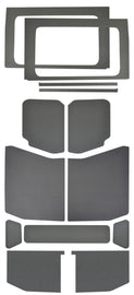 DEI 18-23 Jeep Wrangler JL Kit completo de tapete para techo de 4 puertas - 13 piezas - Aspecto de cuero gris