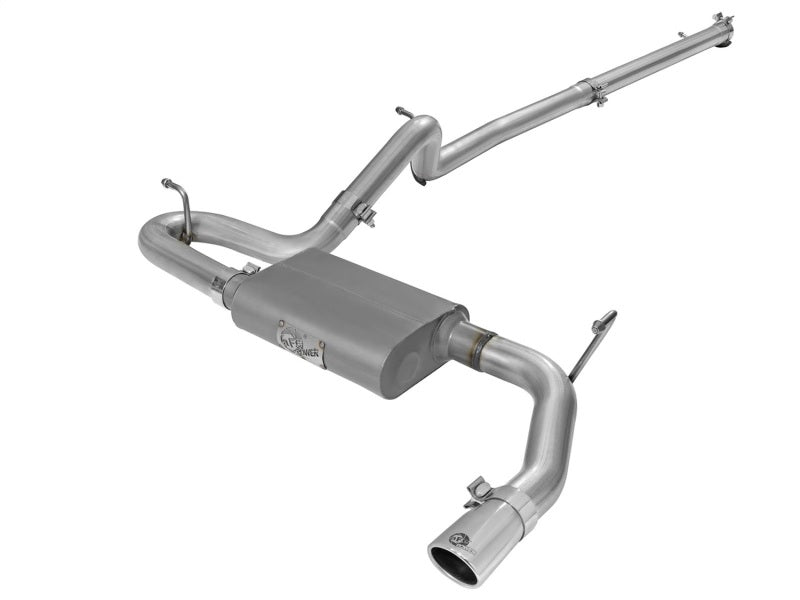 aFe Scorpion Escape trasero de gato de acero aluminizado de 2-1/2 pulgadas 07-17 Jeep Wrangler V6-3.6/3.8L (4 Dr)