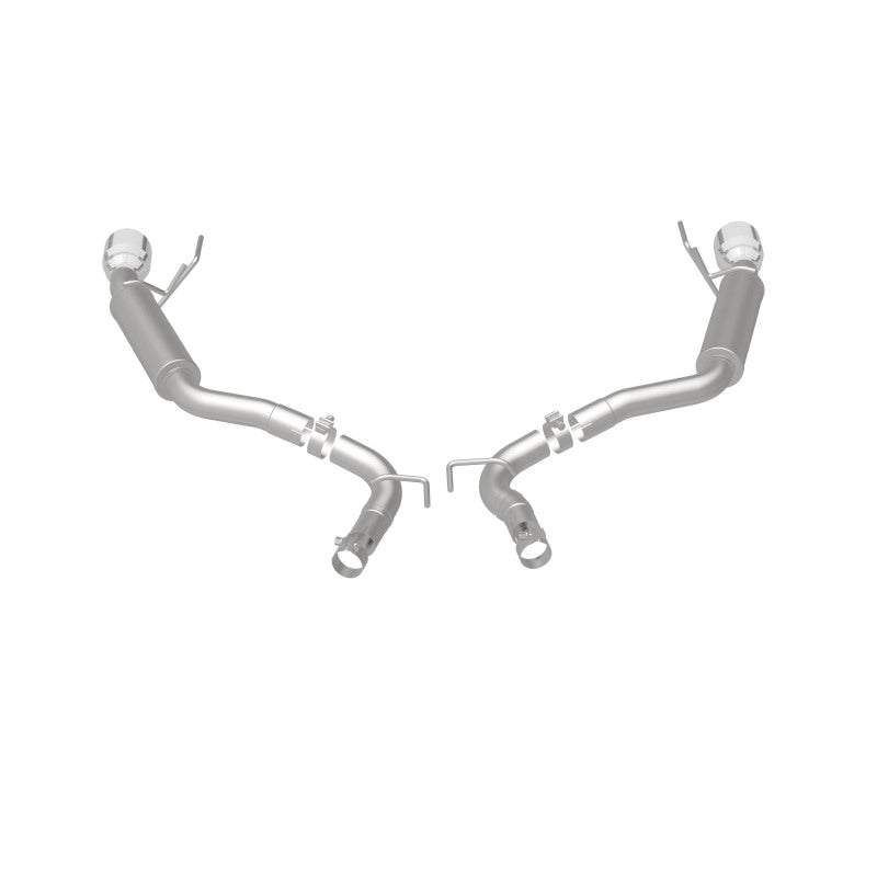 Eje trasero MagnaFlow, SS, 2,5 pulgadas, competición, punta de 4,5 pulgadas pulida dividida doble 2015 Ford Mustang Ecoboost