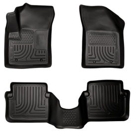 Husky Liners 11-12 Dodge Avenger/Chrysler 200 WeatherBeater Combo revestimientos de piso negros