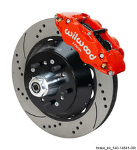 Cargar imagen en el visor de la galería, Wilwood Narrow Superlite 6R Red Front Big Brake Kit Ford 14in Drilled/Slotted Rotor