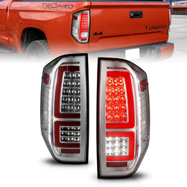ANZO 2014-2021 Toyota Tundra luces traseras LED carcasa cromada/lente transparente