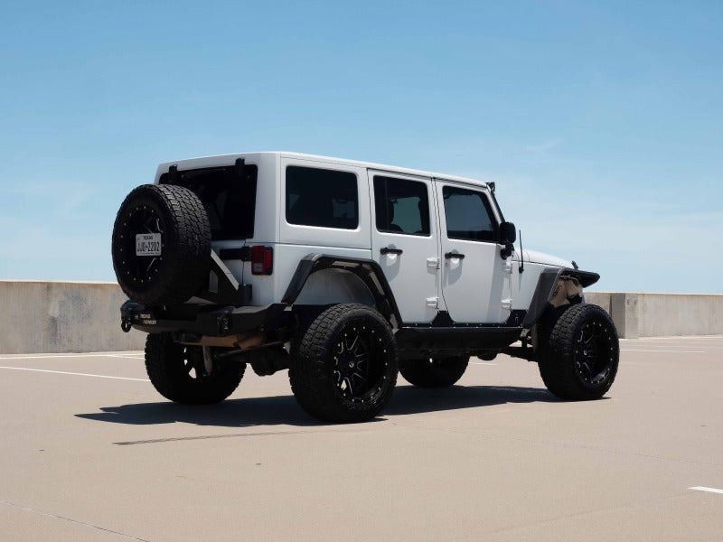Road Armor 07-18 Jeep Wrangler JKU 4DR Stealth Guardabarros trasero Flare Body Armor - Tex Blk