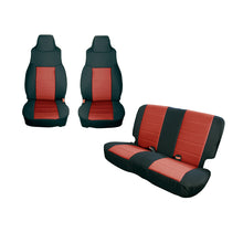 Cargar imagen en el visor de la galería, Rugged Ridge Seat Cover Kit Black/Red 03-06 Jeep Wrangler TJ
