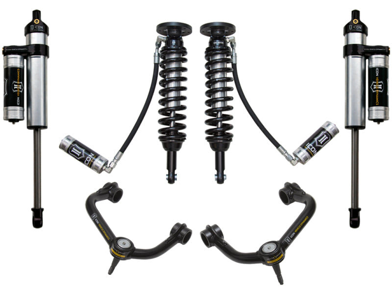 ICON 09-13 Ford F-150 4WD 1.75-2.63in Sistema de suspensión Etapa 4 con Uca tubular