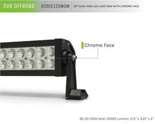 Cargar imagen en el visor de la galería, Barra de luces DV8 Offroad Chrome Series de 20 pulgadas, 120 W, reflector/punto, LED de 3 W