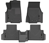 Husky Liners 21-23 Jeep Grand Cherokee L (con 2.º asiento trasero) WeatherBeater FR+revestimiento de piso para 2.º asiento, color negro