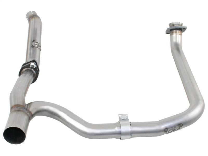 aFe Power Twisted Steel Loop Eliminar D/P &amp; Y-Pipe SS 2in/2.5in 12-14 Jeep Wrangler (JK) V6 3.6L