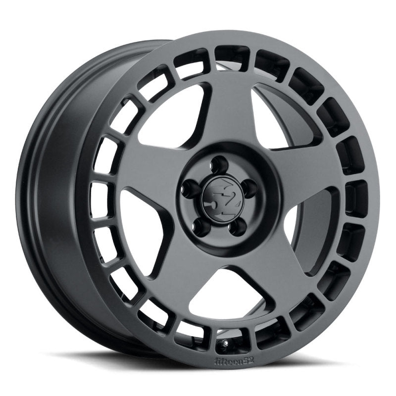 quince52 Turbomac 18x8.5 5x112 45mm ET 66.56mm Rueda negra de asfalto con orificio central
