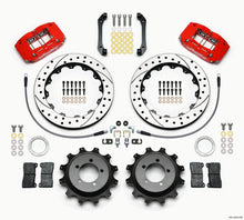 Cargar imagen en el visor de la galería, Wilwood Dynapro Radial Rear Kit 12.88in Drilled Red 2006-2007 Subaru WRX w/Lines