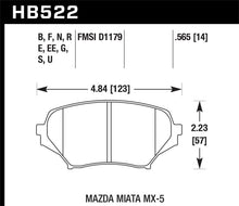 Cargar imagen en el visor de la galería, Hawk 06-14 Mazda MX-5 Miata (NC) DTC-70 Pastillas de freno delanteras de carrera