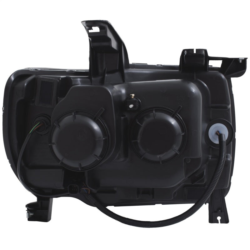 ANZO 2015+ GMC Canyon Faros delanteros proyectores con diseño estilo tablón negro con ámbar