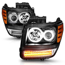 Cargar imagen en el visor de la galería, ANZO 2007-2012 Dodge Nitro proyector faros con Halo negro (CCFL) G2
