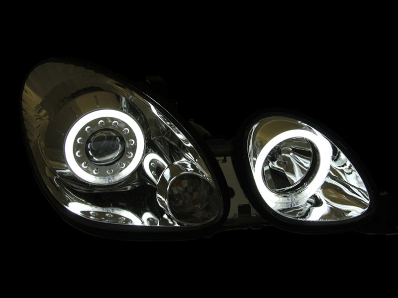 ANZO 1998-2005 Lexus Gs300 Faros delanteros con proyector con halo cromado