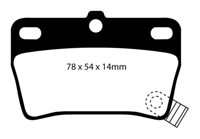 EBC 03-05 Toyota RAV 4 2.4 Pastillas de freno traseras Greenstuff