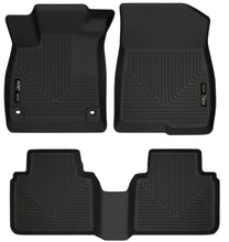 Cargar imagen en el visor de la galería, Husky Liners 2018 Honda Accord WeatherBeater Revestimientos negros para el piso del asiento delantero y segundo