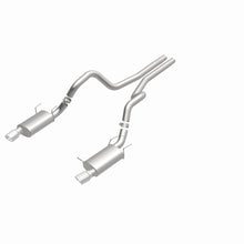 Cargar imagen en el visor de la galería, MagnaFlow 13 Ford Mustang Dual Split Rear Exit Stainless Cat Back Performance Exhaust (Street)