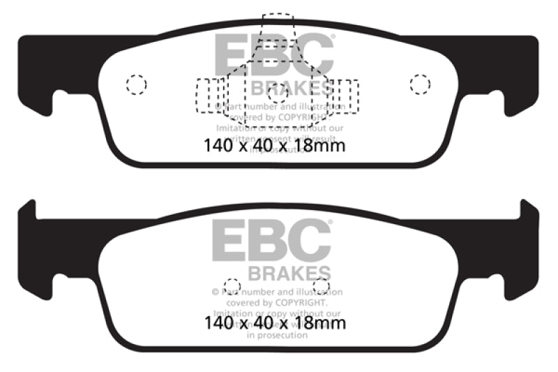 EBC 2016-2017 Smart Fortwo 0.9L Turbo Greenstuff Pastillas de freno delanteras