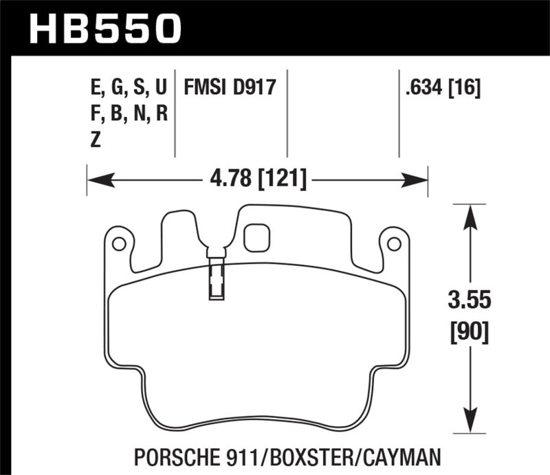 Pastillas de freno de carrera Hawk Porsche 911 / Cayman / Boxster delanteras / traseras DTC-70