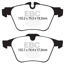 Cargar imagen en el visor de la galería, EBC 13+ Jaguar F-Type (solo rotores de hierro fundido) 3.0 Supercharged (340) Pastillas de freno delanteras Yellowstuff