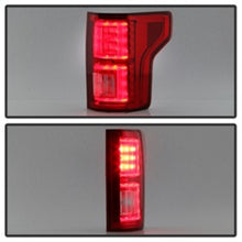 Cargar imagen en el visor de la galería, Spyder Ford F150 2015-2017 Light Bar LED Tail Lights - Red Clear ALT-YD-FF15015-LBLED-RC