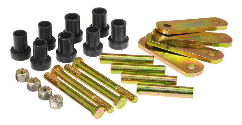 Kit de grillete de conversión Prothane Chrysler HD para resortes Super Stock - Negro