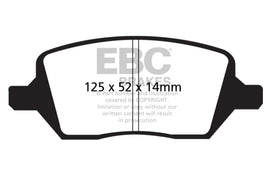 EBC 04-05 Buick Terraza 3.5 FWD Pastillas de freno traseras extra resistentes