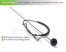 Cargar imagen en el visor de la galería, DV8 Offroad 1997-06 Jeep TJ Antena de repuesto negra