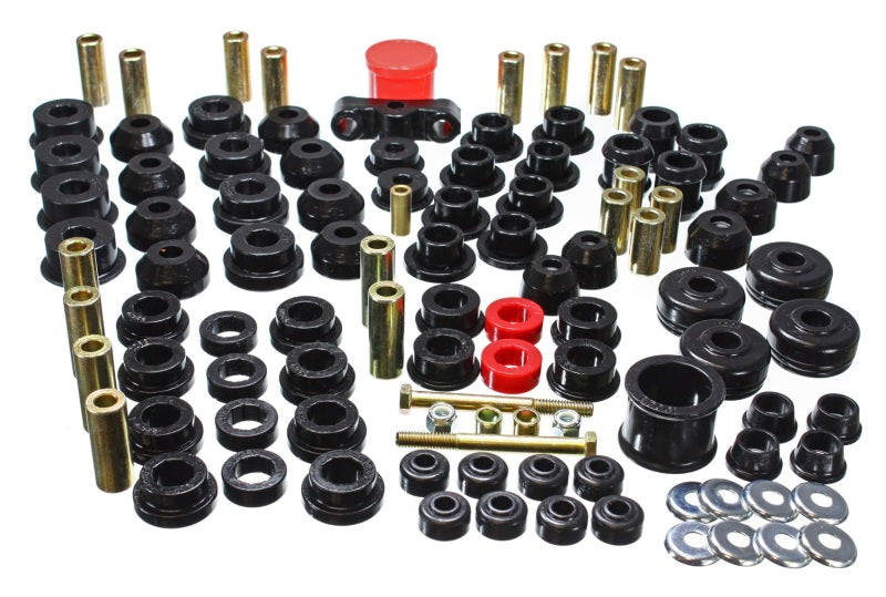 Energy Suspensión 88-91 Honda Civic/CRX Juego de bujes maestros Hyper-Flex negros
