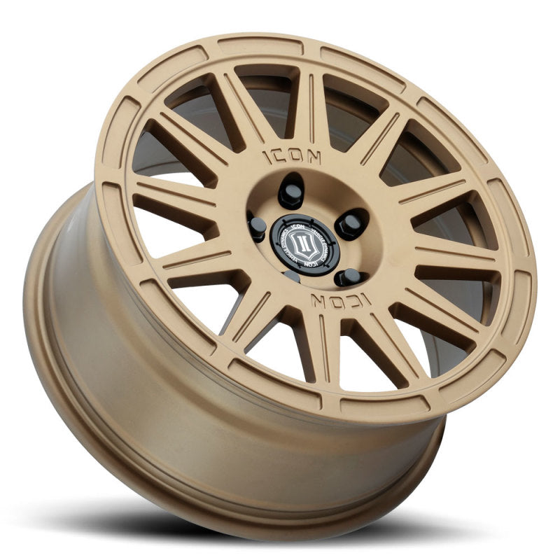 ICON Ricochet 17x8 5x100 38mm Offset 6in BS Rueda de oro satinado