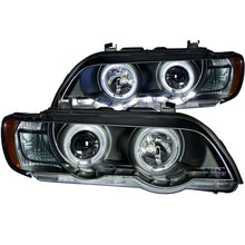 Cargar imagen en el visor de la galería, ANZO 2000-2003 BMW X5 Projector Headlights w/ Halo Black