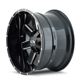 Rueda fresada negra brillante tipo ION 141 20x9 / 5x150 BP / 0 mm de compensación / buje de 110 mm