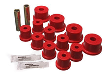 Cargar imagen en el visor de la galería, Energy Suspension 64-73 Ford Mustang Red Rear Leaf Spring Bushing Set