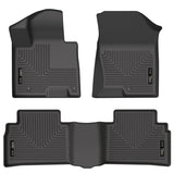 Husky Liners 2022 Hyundai Tucson Excl. Revestimientos híbridos para el piso del asiento delantero y del segundo asiento en negro Weatherbeater