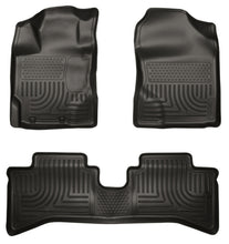 Cargar imagen en el visor de la galería, Husky Liners 2012 Toyota Prius c WeatherBeater Combo Black Floor Liners