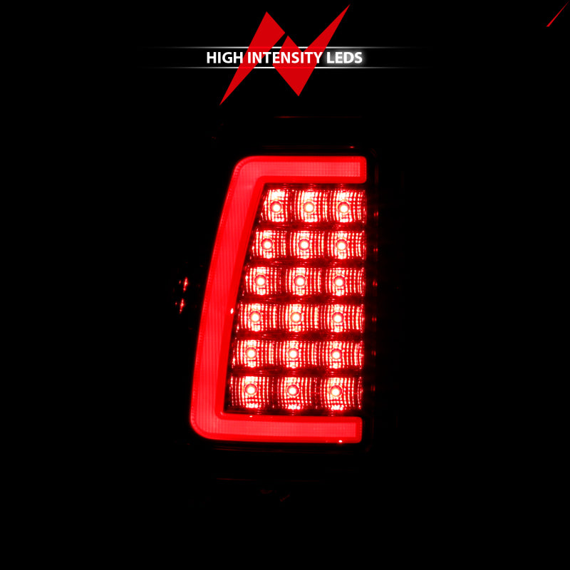 ANZO 2003-2006 Chevy Silverado 1500 luces traseras LED estilo tablón cromadas con lente roja/transparente