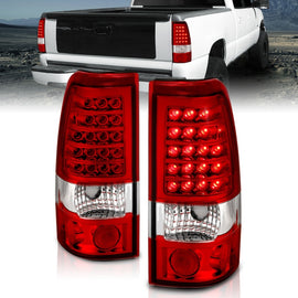 ANZO 1999-2007 Chevrolet Silverado 1500 luces traseras LED rojo/transparente
