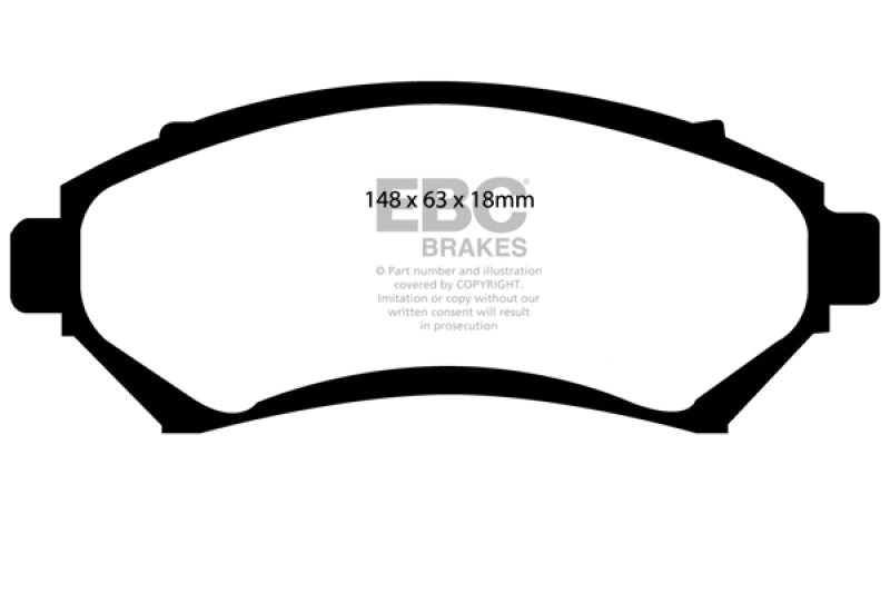 EBC 97-03 Buick Century 3.1 Pastillas de freno delanteras Redstuff