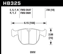 Cargar imagen en el visor de la galería, Hawk 04-06 BMW X5 3.0i/4.4i HPS 5.0 Street Front Brake Pads
