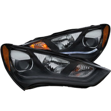 Cargar imagen en el visor de la galería, ANZO 2013-2015 Hyundai Genesis Projector Headlights w/ Plank Style Design Black (HID Compatible)