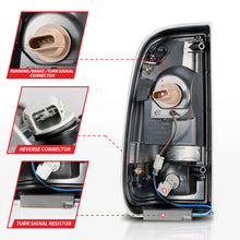 Cargar imagen en el visor de la galería, ANZO 2008-2016 Ford F-250 luces traseras LED carcasa negra lente transparente (par)