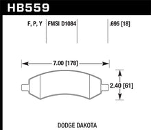 Cargar imagen en el visor de la galería, Pastillas de freno delanteras Hawk 06-16 Dodge RAM 1500 / 06-10 Mitsubishi Raider Super Duty