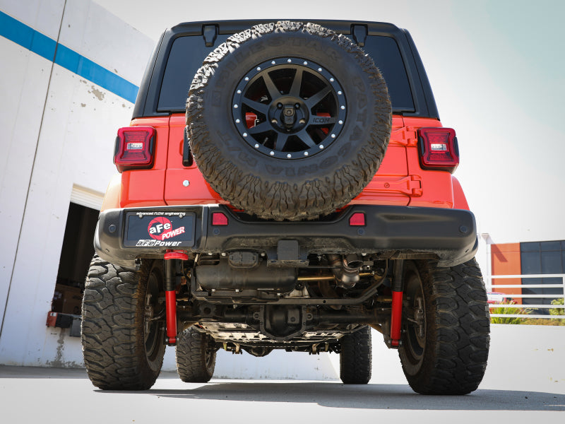 aFe 20-21 Jeep Wrangler (JL) Sistema de escape Hi-Tuck con respaldo DPF de acero inoxidable 3 EN 304 de gran diámetro HD