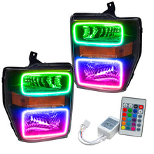 Cargar imagen en el visor de la galería, Oracle 08-10 Ford F250/350 LED HL - Black - ColorSHIFT w/ Simple Controller SEE WARRANTY